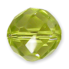 Bead, Helenski Crystal Art.8032 8mm Round - Light Olivine