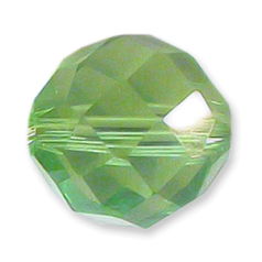 Bead, Helenski Crystal Art.8032 8mm Round - Peridot Green