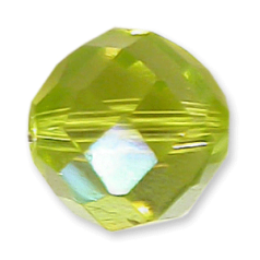 Bead, Helenski Crystal Art.8032 8mm Round - Light Olivine AB