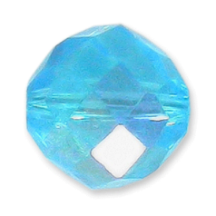 Bead, Helenski Crystal Art.8032 8mm Round - Aquamarine AB