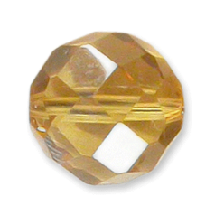 Bead, Helenski Crystal Art.8032 6mm Round - Light Topaz