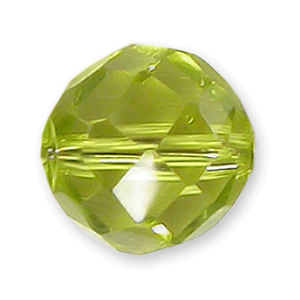 Bead, Helenski Crystal Art.8032 4mm Round - Light Olivine