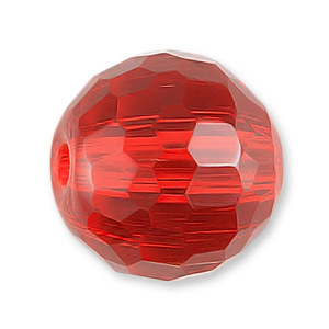 Bead, Helenski Crystal Art.8035 10mm Round - Light Siam