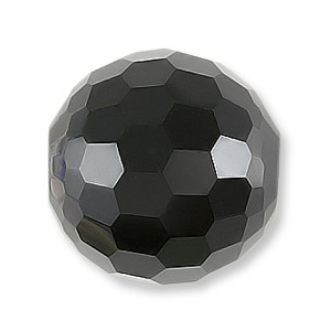 Bead, Helenski Crystal Art.8035 10mm Round - Jet Black