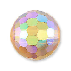 Bead, Helenski Crystal Art.8035 10mm Round - Light Topaz AB