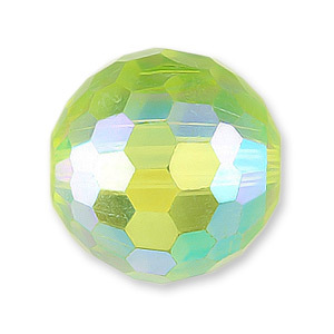 Bead, Helenski Crystal Art.8035 10mm Round - Light Olivine AB