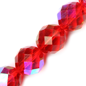 Bead, Helenski Crystal Art.8035 8mm Round - Light Siam AB