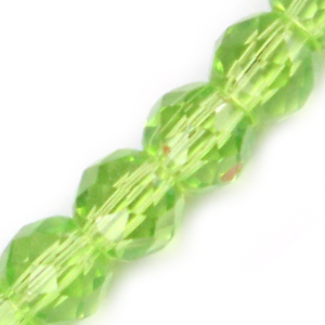 Bead, Helenski Crystal Art.8035 8mm Round - Peridot Green