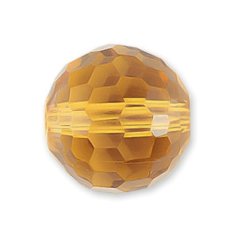 Bead, Helenski Crystal Art.8035 6mm Round - Light Topaz
