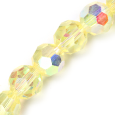 Bead, Helenski Crystal Art.8035 6mm Round - Jonquil AB