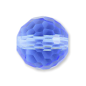 Bead, Helenski Crystal Art.8035 6mm Round - Light Sapphire