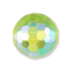 Bead, Helenski Crystal Art.8035 6mm Round - Light Olivine AB