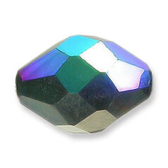 Bead, Helenski Crystal Art.8040 13x10mm Oval - Jet Black AB