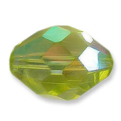 Bead, Helenski Crystal Art.8040 13x10mm Oval - Light Olivine AB