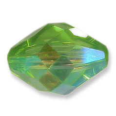 Bead, Helenski Crystal Art.8040 13x10mm Oval - Peridot AB Green