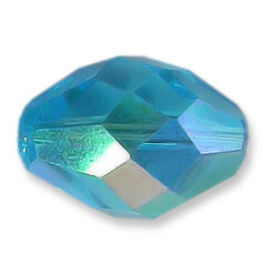 Bead, Helenski Crystal Art.8040 13x10mm Oval - Aquamarine AB