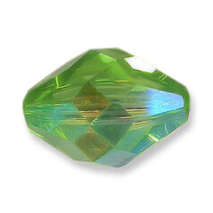 Bead, Helenski Crystal Art.8040 11x8mm Oval - Peridot AB Green