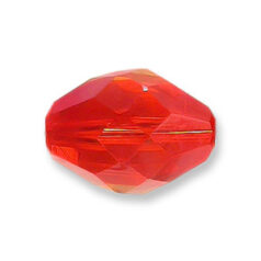 Bead, Helenski Crystal Art.8040 9x6mm Oval - Light Siam