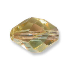 Bead, Helenski Crystal Art.8040 9x6mm Oval - Jonquil AB