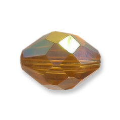 Bead, Helenski Crystal Art.8040 9x6mm Oval - Light Topaz AB