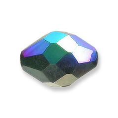 Bead, Helenski Crystal Art.8040 9x6mm Oval - Jet Black AB