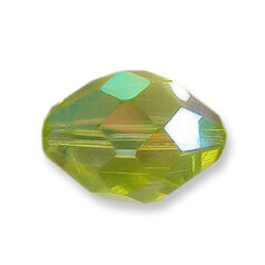 Bead, Helenski Crystal Art.8040 9x6mm Oval - Light Olivine AB