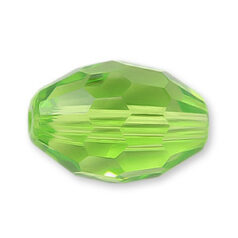Bead, Helenski Crystal Art.8045 9x6mm Oval - Light Olivine
