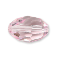 Bead, Helenski Crystal Art.8045 7x4mm Oval - Rosaline Pink