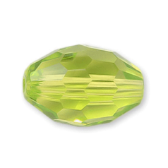 Bead, Helenski Crystal Art.8045 7x4mm Oval - Peridot Green