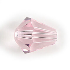 Bead, Helenski Crystal Art.8005 10x9mm Bicone Drop - Rosaline Pink