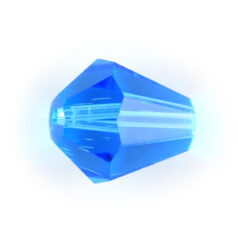 Bead, Helenski Crystal Art.8005 10x9mm Bicone Drop - Aquamarine