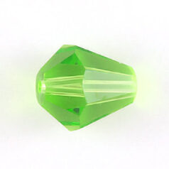 Helenski Genuine Crystal Art.8005 10x9mm Bicone Drop - Peridot Green