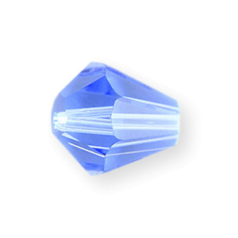 Bead, Helenski Crystal Art.8005 8x7mm Bicone Drop - Light Sapphire