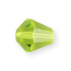 Bead, Helenski Crystal Art.8005 8x7mm Bicone Drop - Light Olivine