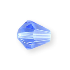Bead, Helenski Crystal Art.8005 6x5mm Bicone Drop - Light Sapphire