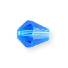 Bead, Helenski Crystal Art.8005 6x5mm Bicone Drop - Aquamarine