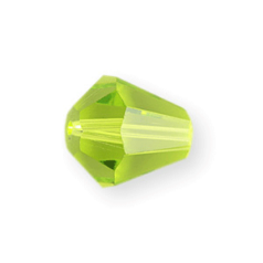 Bead, Helenski Crystal Art.8005 6x5mm Bicone Drop - Light Olivine