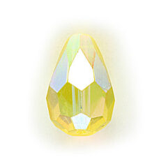Bead, Helenski Crystal Art.8120 13x9mm Teardrop - Jonquil AB