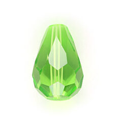 Bead, Helenski Crystal Art.8120 13x9mm Teardrop - Peridot Green
