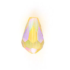 Bead, Helenski Crystal Art.8120 11x7mm Teardrop - Light Topaz AB