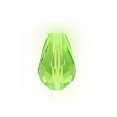 Bead, Helenski Crystal Art.8120 11x7mm Teardrop - Peridot Green