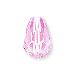 Bead, Helenski Crystal Art.8120 9x5mm Teardrop - Rosaline Pink