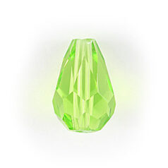 Bead, Helenski Crystal Art.8120 9x5mm Teardrop - Peridot Green