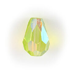 Bead, Helenski Crystal Art.8120 9x5mm Teardrop - Light Olivine AB