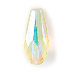 Bead, Helenski Crystal Art.8120 17X7mm Teardrop - Jonquil AB