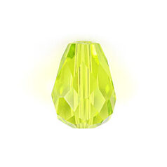 Bead, Helenski Crystal Art.8115 10x8mm Teardrop - Light Olivine