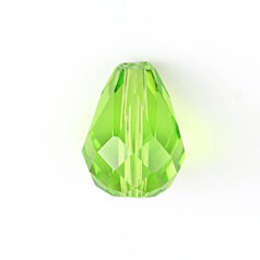 Bead, Helenski Crystal Art.8115 10x8mm Teardrop - Peridot Green