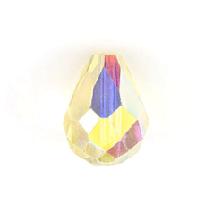 Bead, Helenski Crystal Art.8115 8x6mm Teardrop - Jonquil AB
