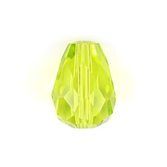 Bead, Helenski Crystal Art.8115 8x6mm Teardrop - Light Olivine