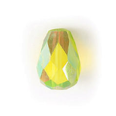 Bead, Helenski Crystal Art.8115 8x6mm Teardrop - Light Olivine AB